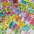 50Pcs Star-Shaped Alloy Hair Clips