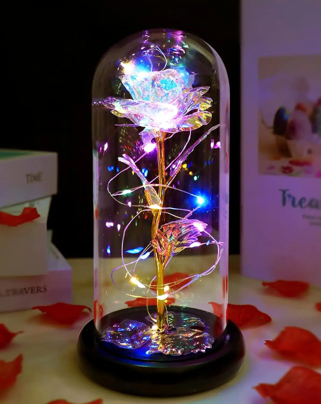 Led Glass Flower Gift
