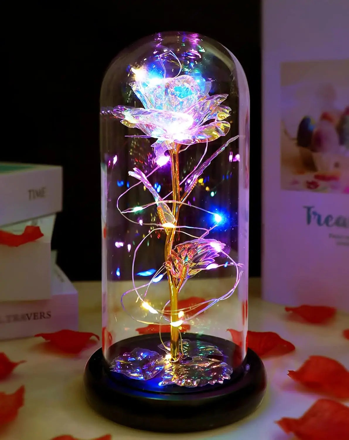 Led Glass Flower Gift