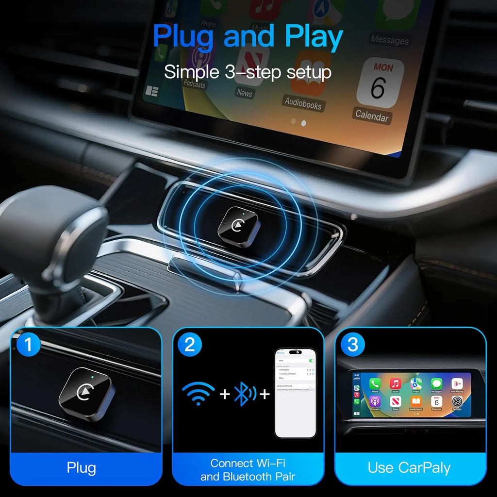Wireless CarPlay Adapter for Apple iPhone＆Android