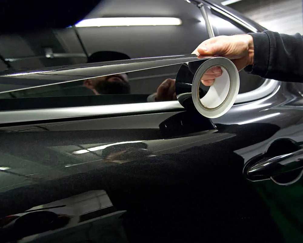 Glossy Car Black Vinyl Stripes
