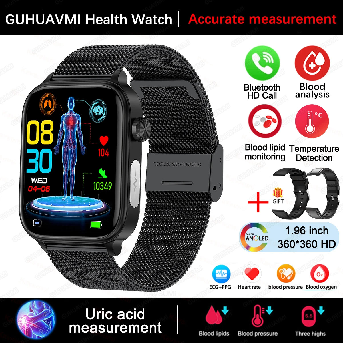 Health Smartwatch Men Women