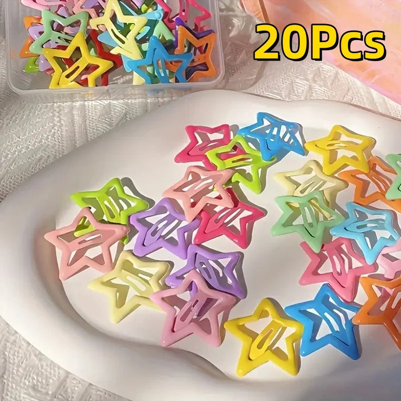 50Pcs Star-Shaped Alloy Hair Clips