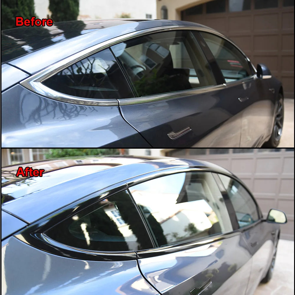 Glossy Car Black Vinyl Stripes