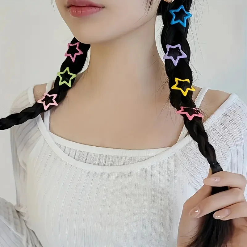 50Pcs Star-Shaped Alloy Hair Clips