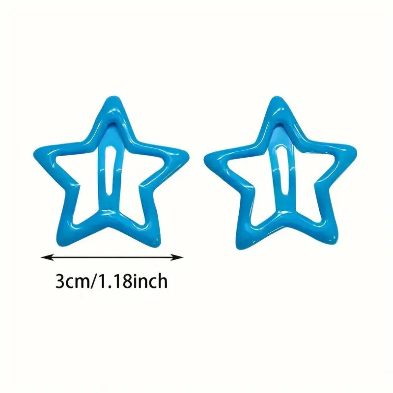 50Pcs Star-Shaped Alloy Hair Clips