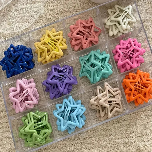 50Pcs Star-Shaped Alloy Hair Clips